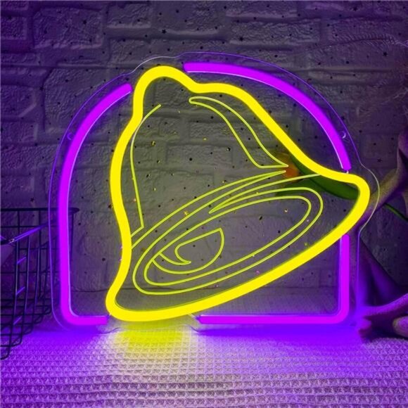 Taco Bell LED Neon Light Food Sign Room Decor Mexican Restaurant Foodie Tacos NW